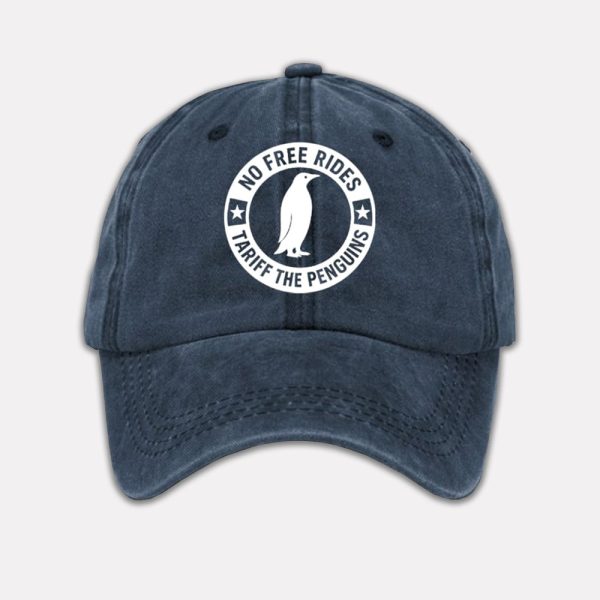 No Free Rides Tariff The Penguins Print Baseball Cap 2