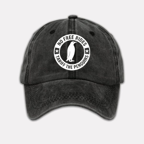 No Free Rides Tariff The Penguins Print Baseball Cap 3