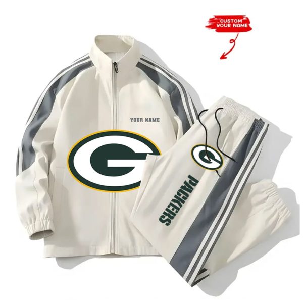 Packers Football Unisex Style Versatile Sport Set Jacket And Pants