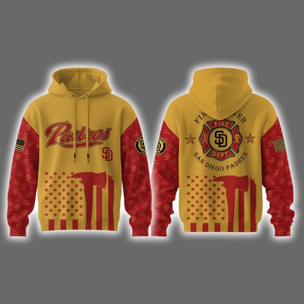 Padres Firefighter Appreciation Night Hoodie 2025
