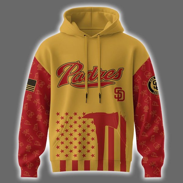 Padres Firefighter Appreciation Night Hoodie 2025 2