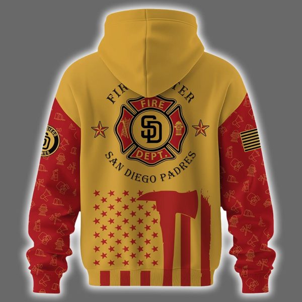 Padres Firefighter Appreciation Night Hoodie 2025 3