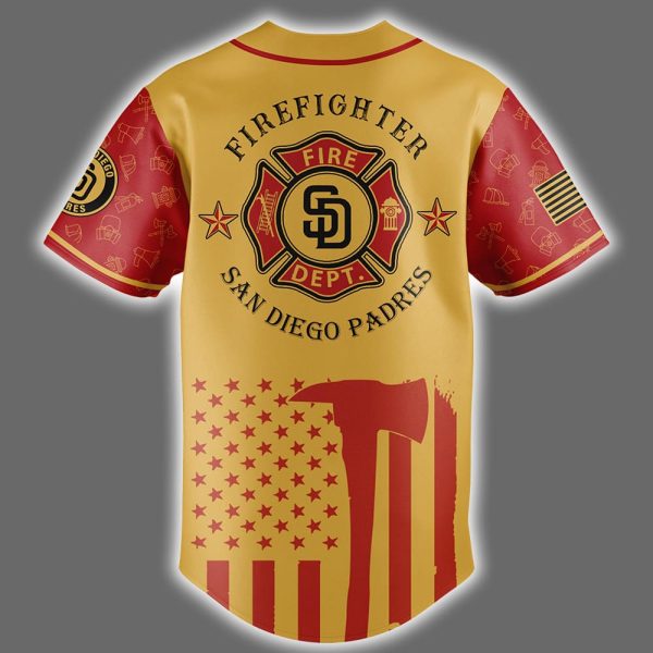 Padres Firefighter Appreciation Night Jersey 2025 3