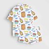 Pancake Food Artist Satin Pajama Set 2