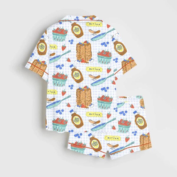 Pancake Food Artist Satin Pajama Set 2