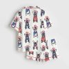 Patriotic French Bulldog 4th Of July Dog Satin Pajama Set 2