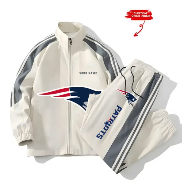 Patriots Football Unisex Style Versatile Sport Set Jacket And Pants