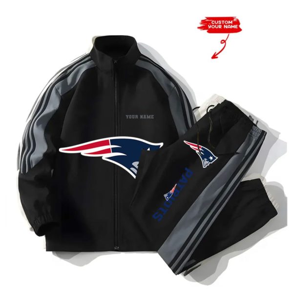 Patriots Football Unisex Style Versatile Sport Set Jacket And Pants 2