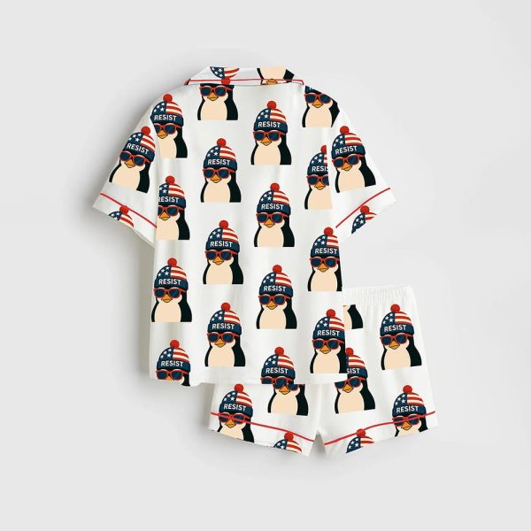 Penguin Resist Hands Off Satin Pajama Set 2