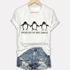 Penguins Dont Pay Tariffs Dumb Ass Printed V Neck T shirt 2