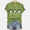 Penguins Dont Pay Tariffs Dumb Ass Printed V Neck T shirt 3