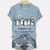 Penguins Flippers Up No Tariffs FDT Printed Shirt