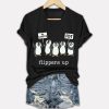 Penguins Flippers Up No Tariffs FDT Printed Shirt 4