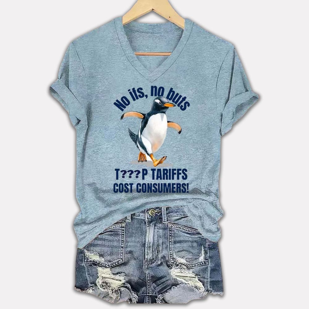 Penguins No Ifs No Buts Tariffs Cost Consumers Print T-Shirt Penguins No Ifs No Buts Tariffs Cost Consumers Print T-Shirt