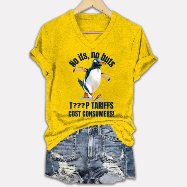 Penguins No Ifs No Buts Tariffs Cost Consumers Print T Shirt 3