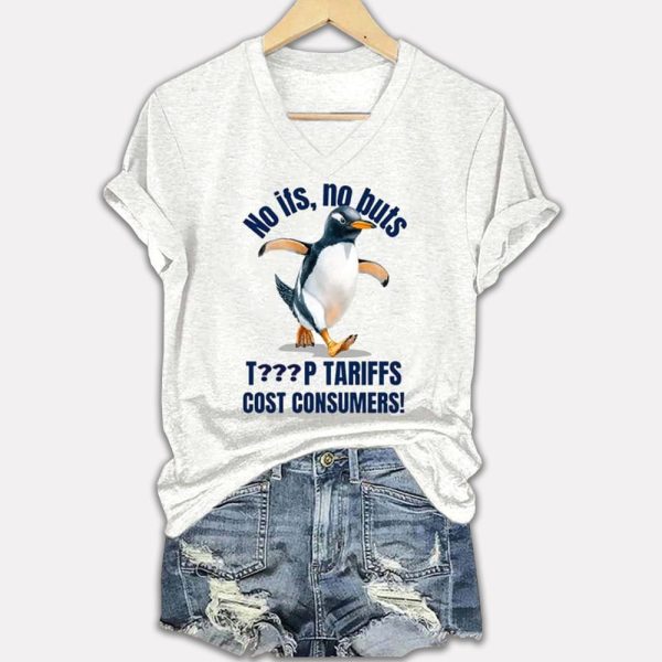 Penguins No Ifs No Buts Tariffs Cost Consumers Print T Shirt 4