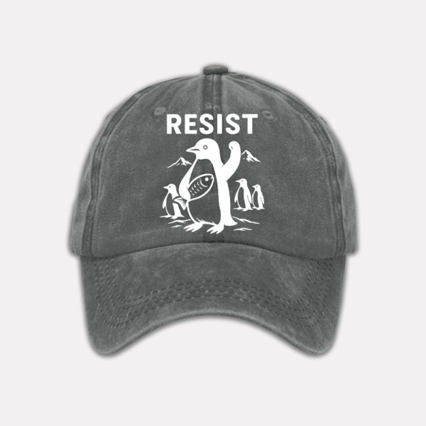 Penguins Resist Print Baseball Cap 4