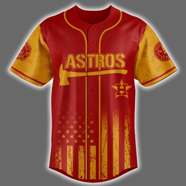 Personalized Astros Firefighter Department Night 2025 Jersey 2