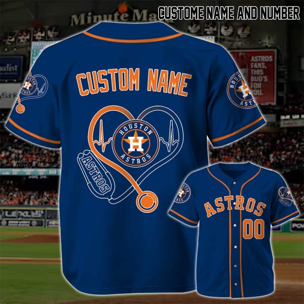 Personalized Astros Nurses National Day 2025 Baseball Jersey 2