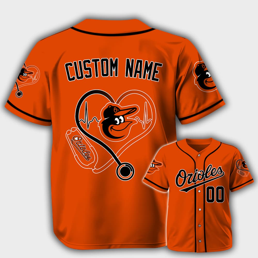 Personalized Orioles Nurse Heartbeat Baseball Jersey 2025 Personalized Orioles Nurse Heartbeat Baseball Jersey 2025