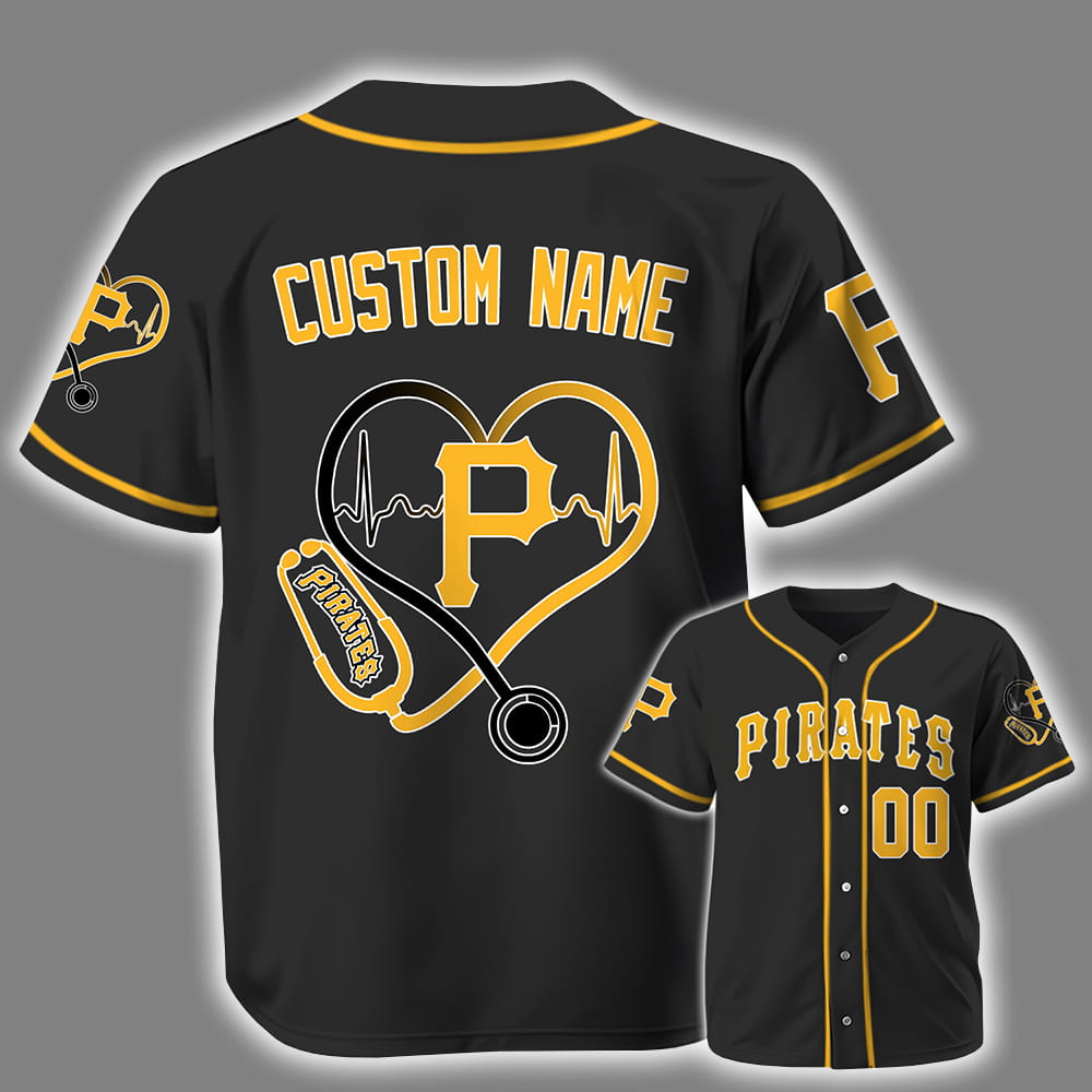 Personalized Pirates Nurse Heartbeat Baseball Jersey 2025 Personalized Pirates Nurse Heartbeat Baseball Jersey 2025