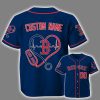 Personalized Red Sox Nurse Heartbeat Baseball Jersey 2025