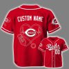 Personalized Reds Nurse Heartbeat Baseball Jersey 2025