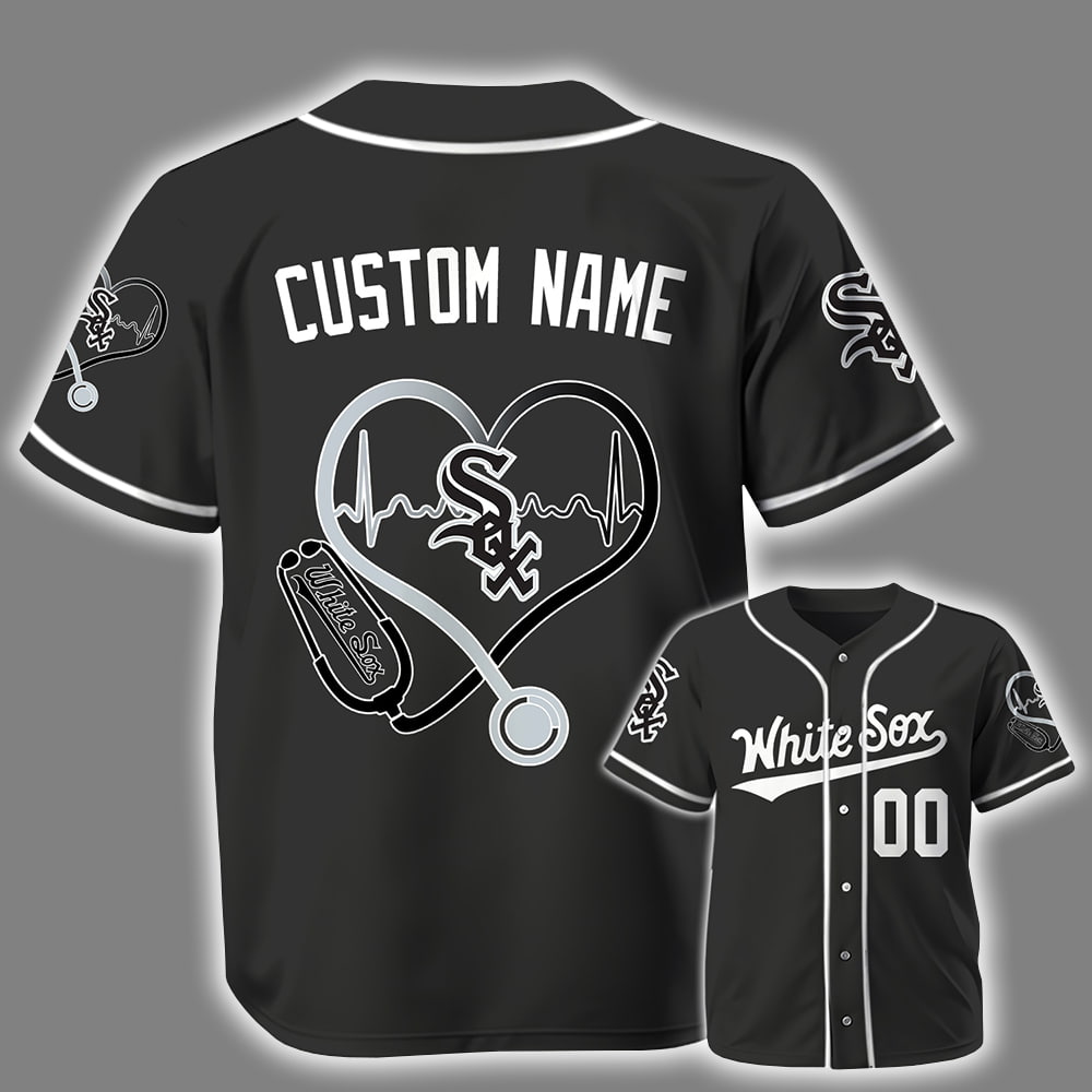 Personalized White Sox Nurse Heartbeat Baseball Jersey 2025 Personalized White Sox Nurse Heartbeat Baseball Jersey 2025