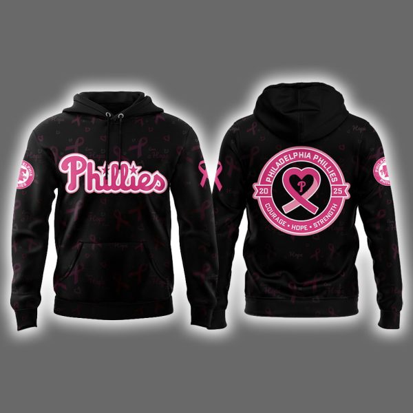 Phillies Breast Cancer Awareness Night 2025 Hoodie Joggers Cap