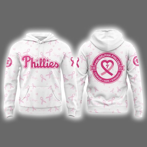 Phillies Breast Cancer Awareness Night 2025 Hoodie Joggers Cap 4