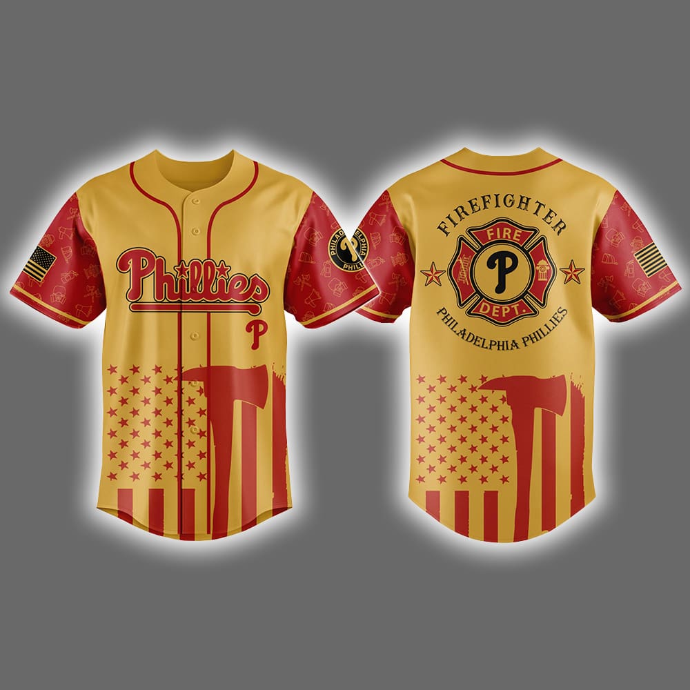 Phillies Firefighter Appreciation Night Jersey 2025 Phillies Firefighter Appreciation Night Jersey 2025