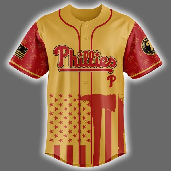 Phillies Firefighter Appreciation Night Jersey 2025 2