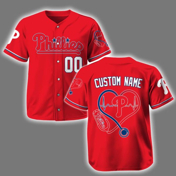 Phillies Nurses National Day 2025 Personalized Baseball Jersey