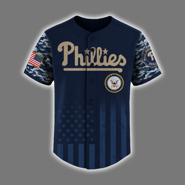 Phillies US Navy Appreciation Night 2025 Baseball Jersey 2