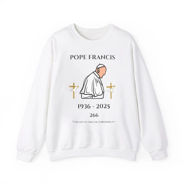 Pope Francis 1936 2025 God Never Tires Of Forgiving Us Shirt 3