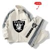 Raiders Football Unisex Style Versatile Sport Set Jacket And Pants