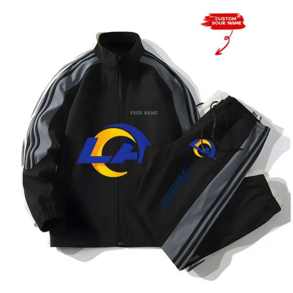 Rams Football Unisex Style Versatile Sport Set Jacket And Pants 2