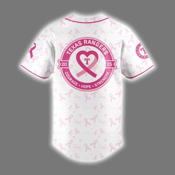 Rangers Breast Cancer Awareness Night 2025 Jersey 3