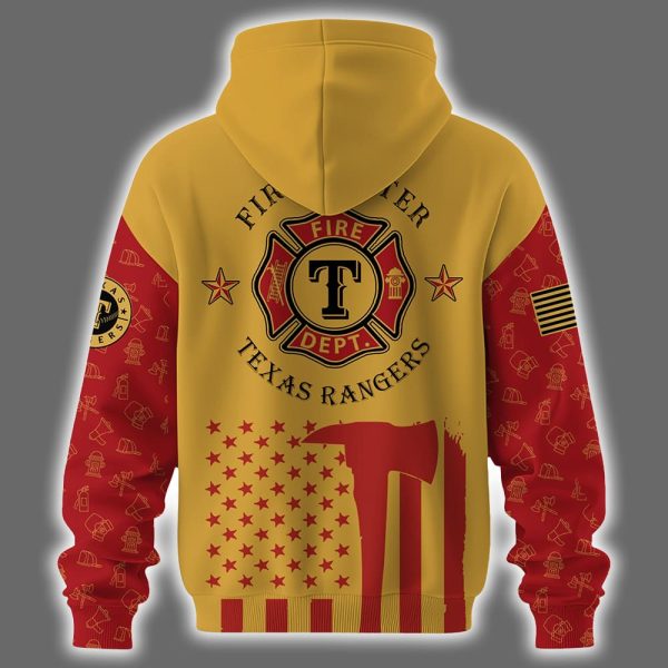 Rangers Firefighter Appreciation Night Hoodie 2025 3