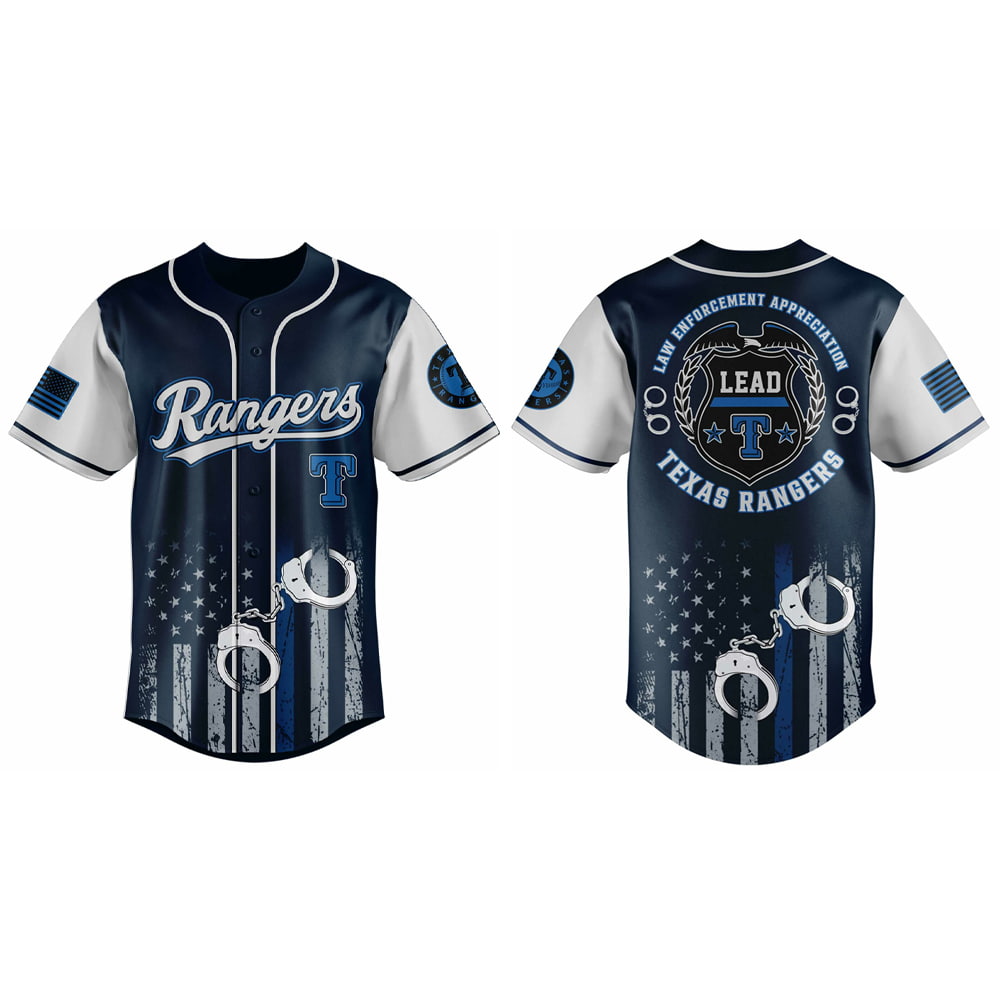Rangers Law Enforcement Appreciation Day Jersey 2025 Rangers Law Enforcement Appreciation Day Jersey 2025