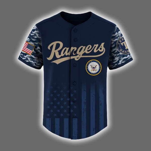 Rangers US Navy Appreciation Night 2025 Baseball Jersey 2