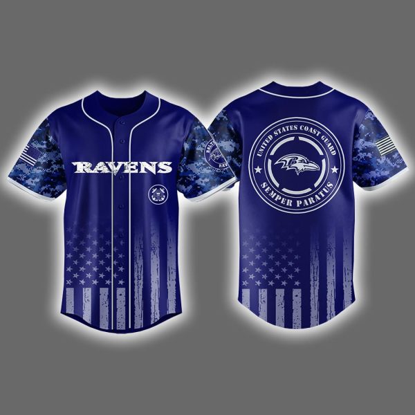 Ravens United States Coast Guard Military Appreciation Night Jersey 2025