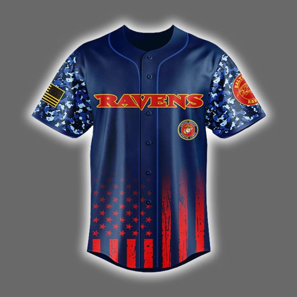 Ravens United States Marine Corps Military Appreciation Night Jersey 2025 2