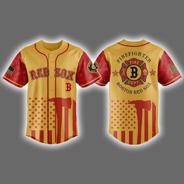 Red Sox Firefighter Appreciation Night Jersey 2025