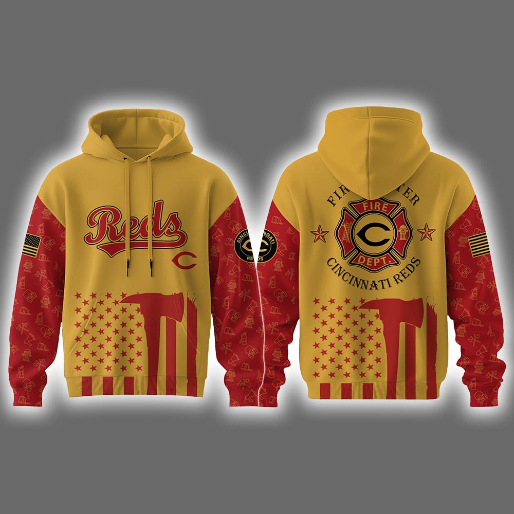 Reds Firefighter Appreciation Night Hoodie 2025 Reds Firefighter Appreciation Night Hoodie 2025
