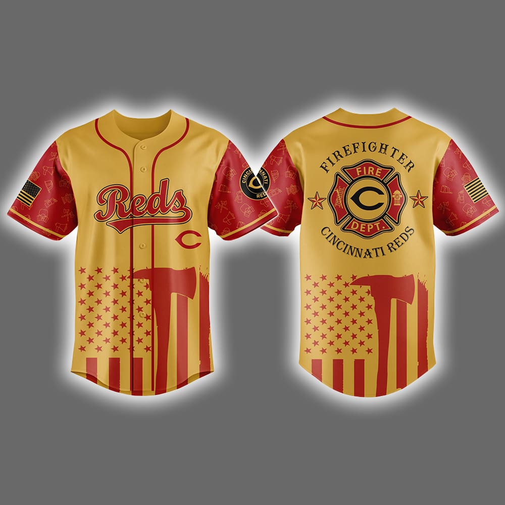 Reds Firefighter Appreciation Night Jersey 2025 Reds Firefighter Appreciation Night Jersey 2025
