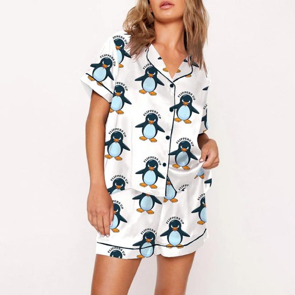 Resist Penguin Activism Flippers Up Pajama Set 2