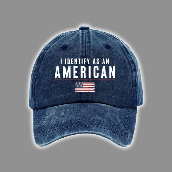 Retro I Identify As An American Print Baseball Cap 2