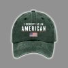 Retro I Identify As An American Print Baseball Cap 3