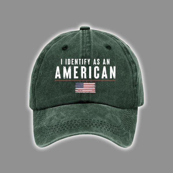 Retro I Identify As An American Print Baseball Cap 3